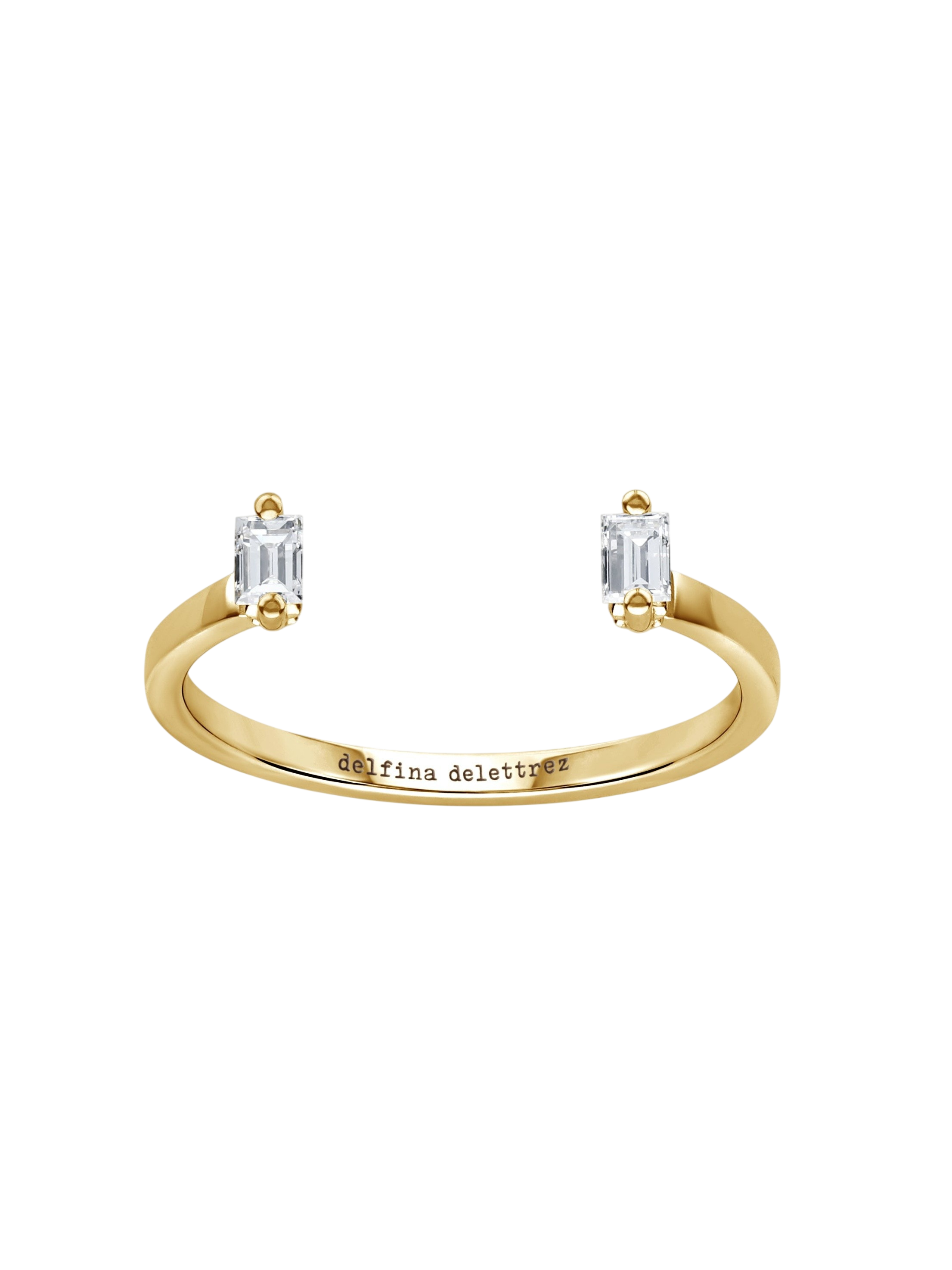 Dots baguette ring photo